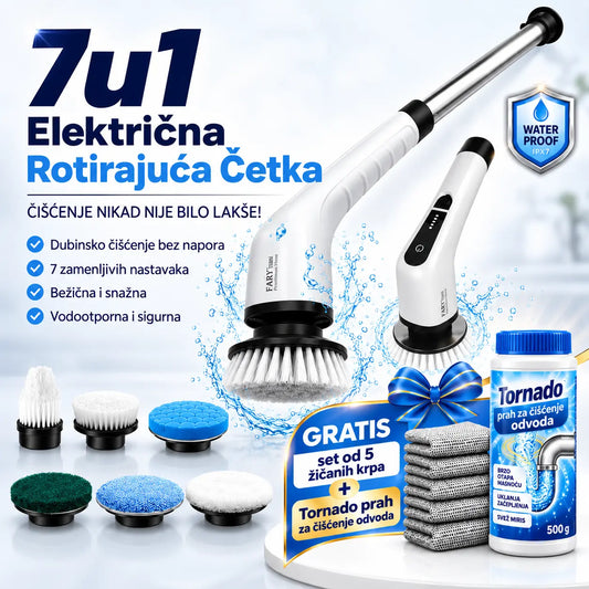 Električna Rotirajuća Četka za Čišćenje 7u1 + 2 poklona